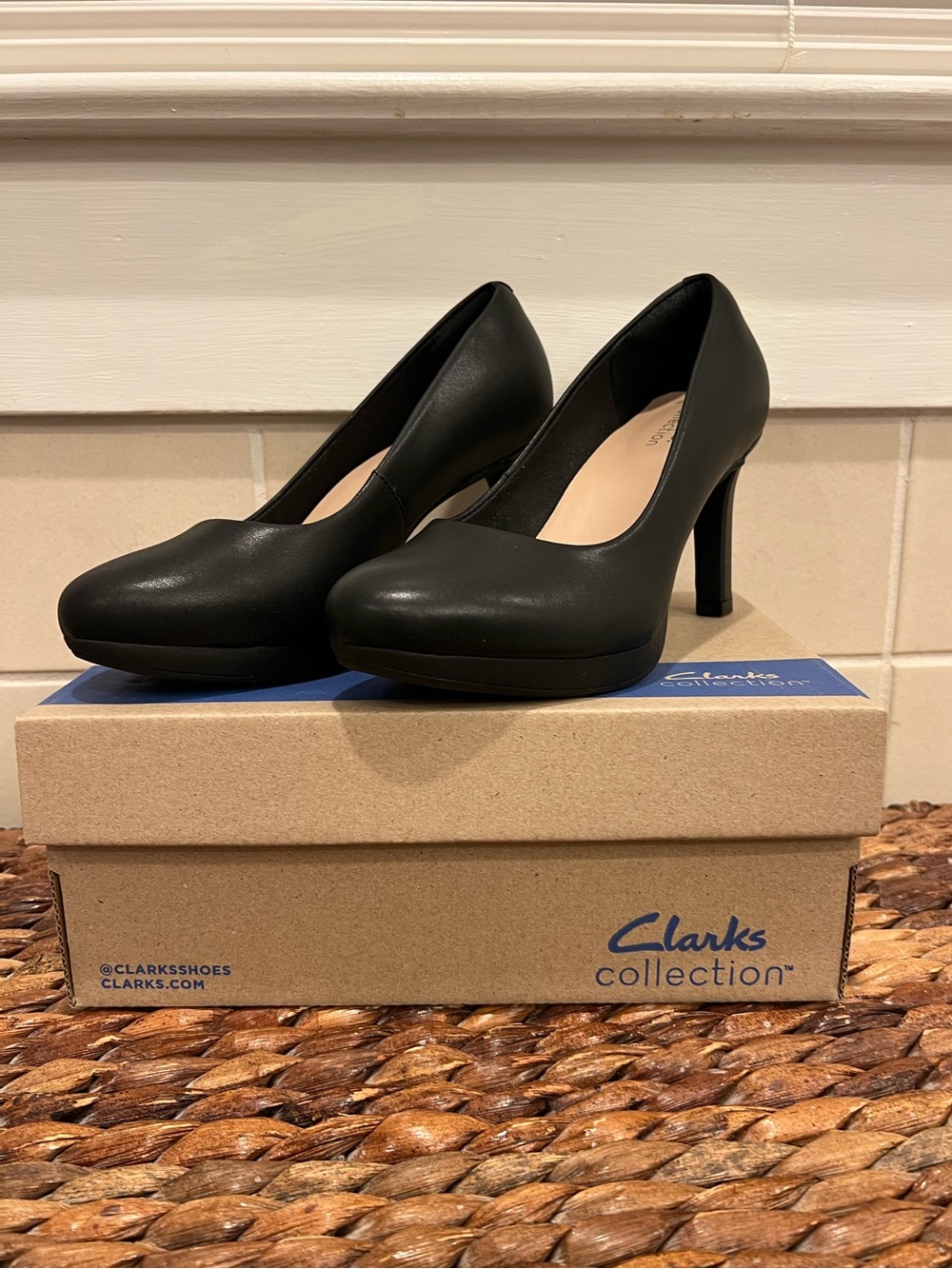 Clarks Black Women's Platform Pump Heels